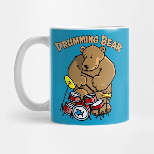 Friendly Bear is a Master Drummer by schlag.art